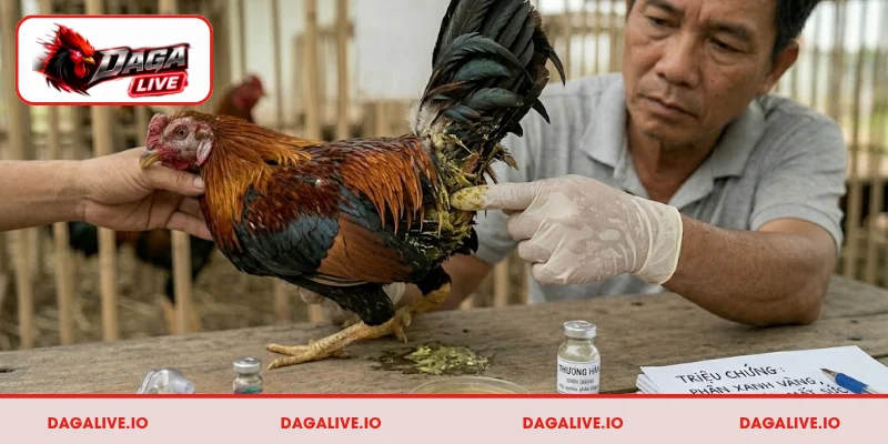 Bệnh thương hàn thường xuất hiện ở gà đá