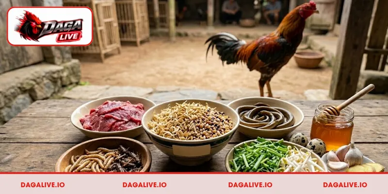 Chế độ dinh dưỡng chuyên biệt giúp gà phát triển cơ bắp và lực đá